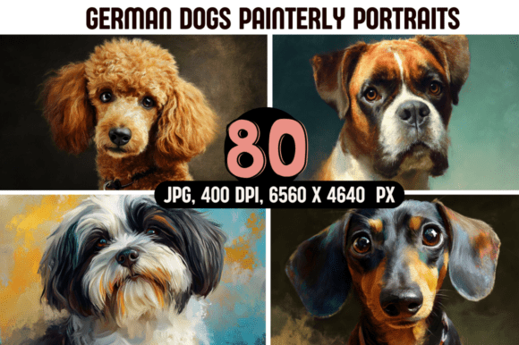 Download German Dogs Painterly Portraits - Painterly Collection