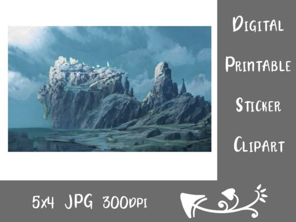 Download Painterly Fantasy Cliff Landscape - Painterly Collection