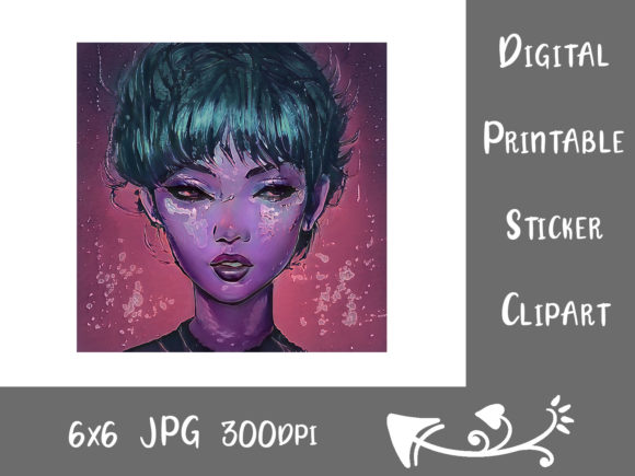 Download Painterly Purple Asian Girl Fantasy Art - Painterly Collection