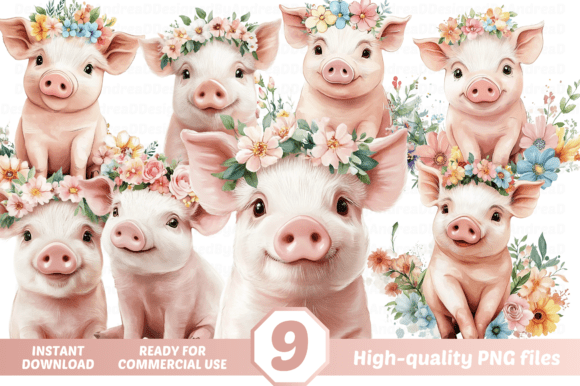 Download Watercolor Piglet Clipart, Cute Pig PNG - Premium Resources