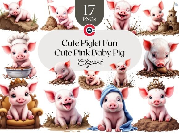 Download Baby Pig Illustrations and Happy Pig PNG - Premium Resources