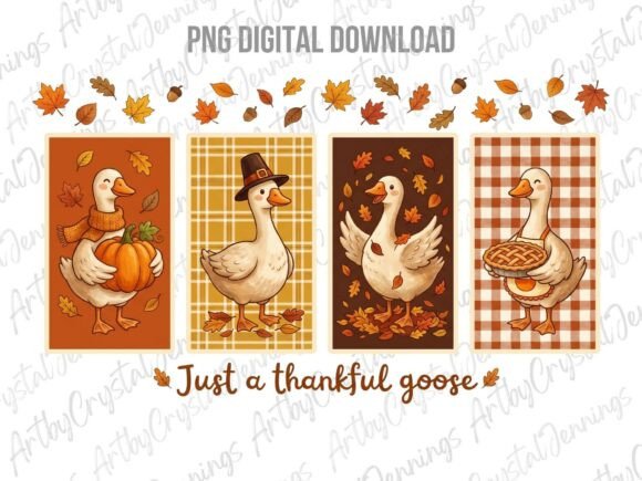 Download Thankful Goose Thanksgiving Fall PNG - Thanksgiving Collection