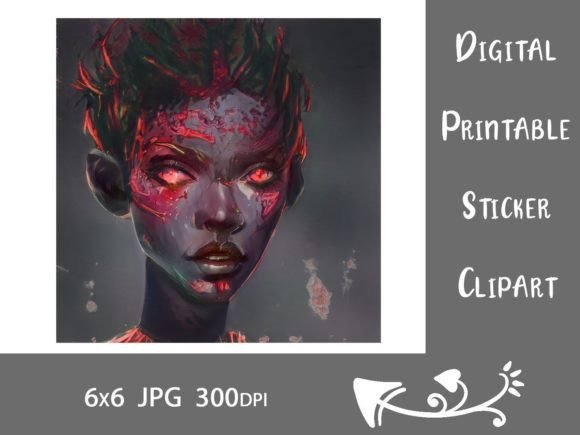 Download Artsy Neon Pink Painterly Lady Portrait - Painterly Collection